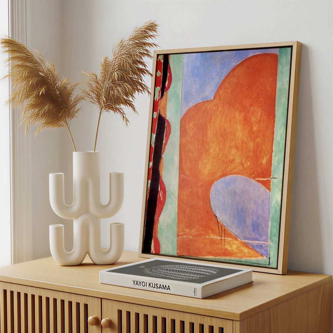 Framed Canvas - Framed canvas in a stylish interior setting