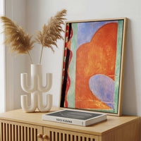 Framed Canvas - Framed canvas in a stylish interior setting