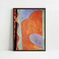 Framed Canvas - Framed canvas in dark wood color frame