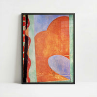 Composition, The Yellow Curtain (1915) by Henri Matisse – Art Print - Art print in black frame