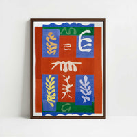 Framed Canvas - Framed canvas in dark wood color frame