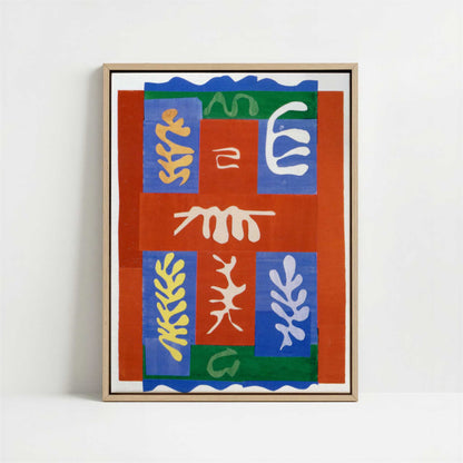 Framed Canvas - Framed canvas in oak color frame