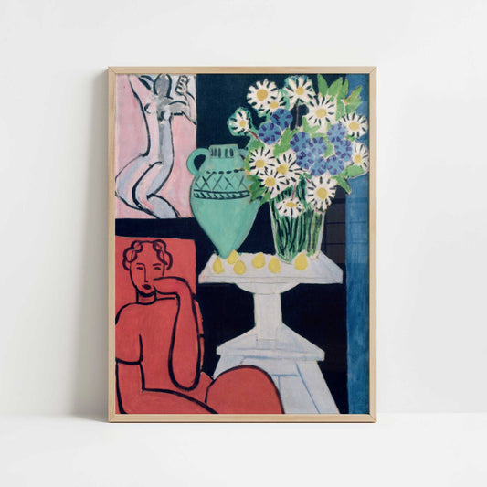 Daisies (1939) by Henri Matisse – Art Print - Art print in oak frame