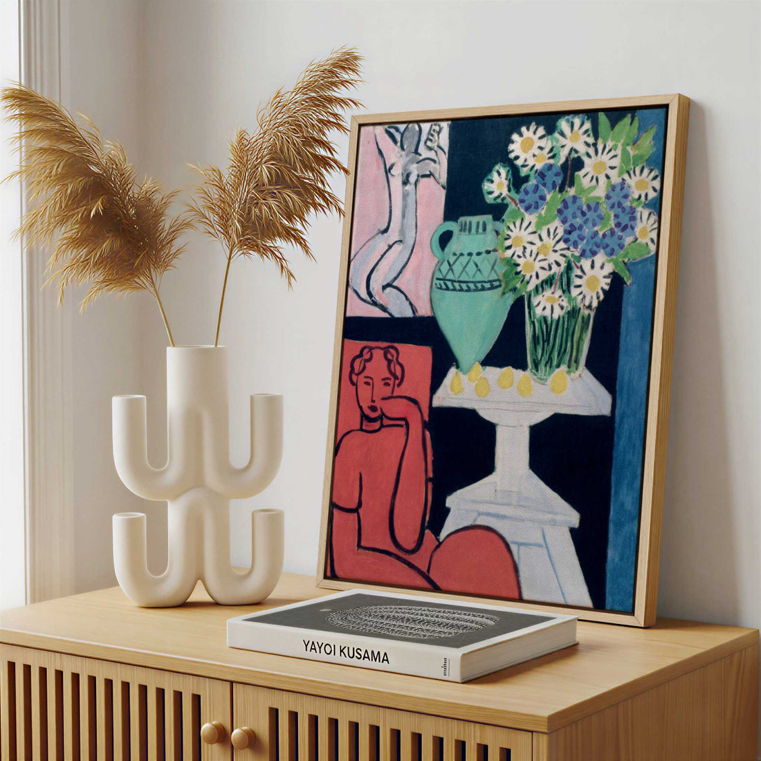 Framed Canvas - Framed canvas in a stylish interior setting
