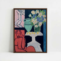 Framed Canvas - Framed canvas in dark wood color frame