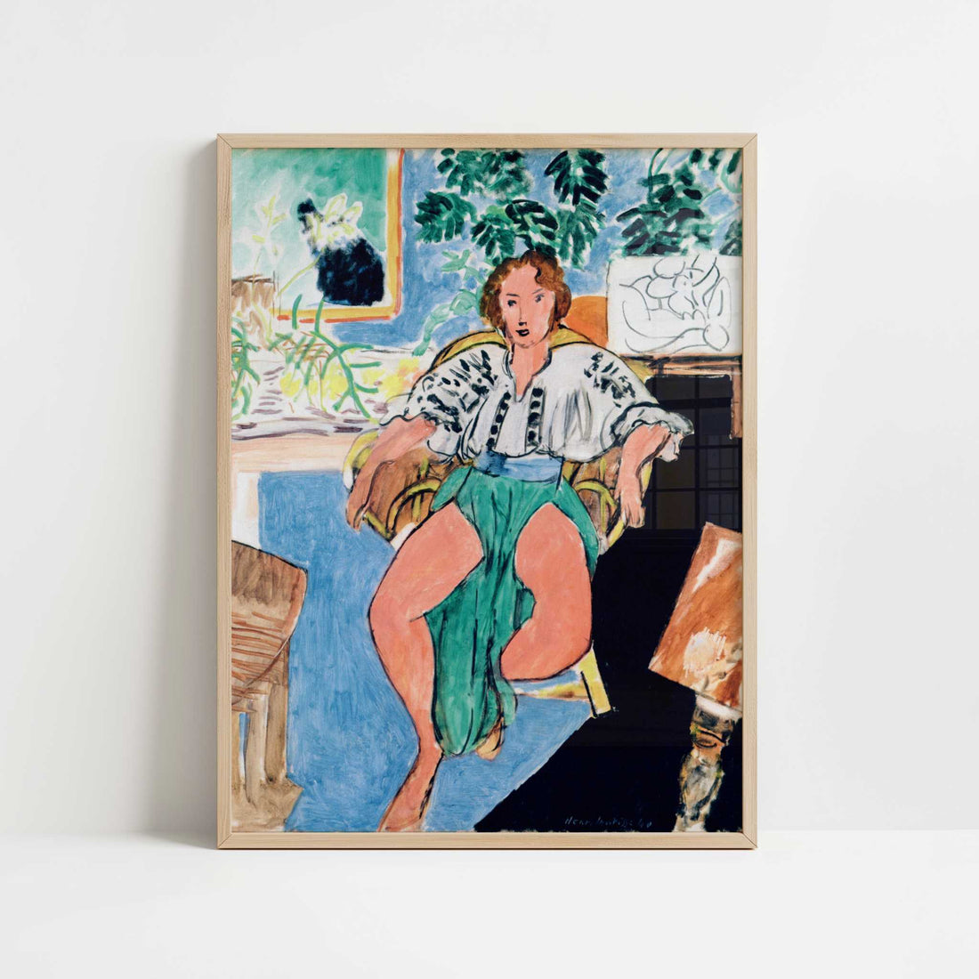 Dancer Resting (1940) by Henri Matisse – Art Print - Art print in oak frame