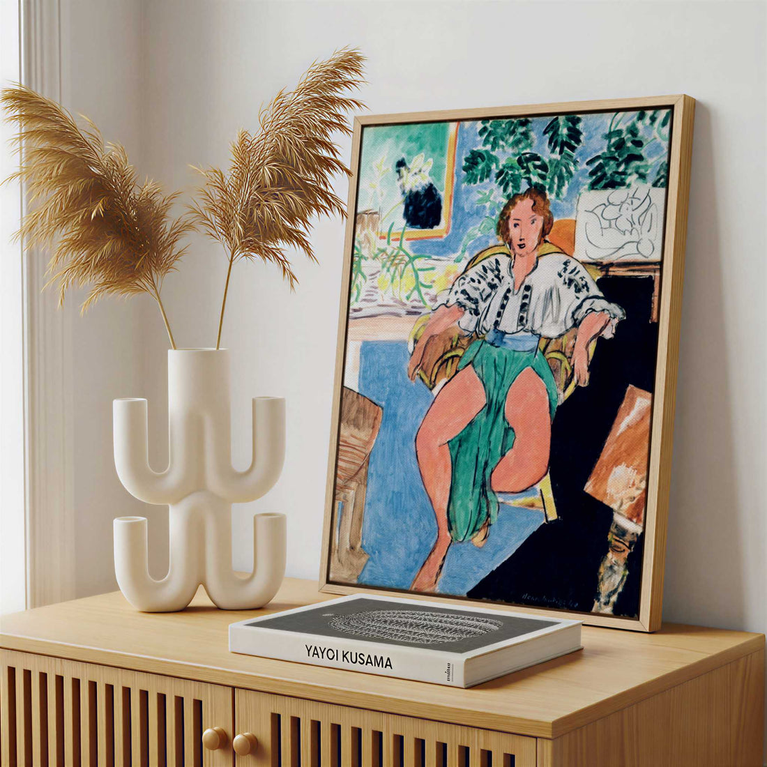 Framed Canvas - Framed canvas in a stylish interior setting