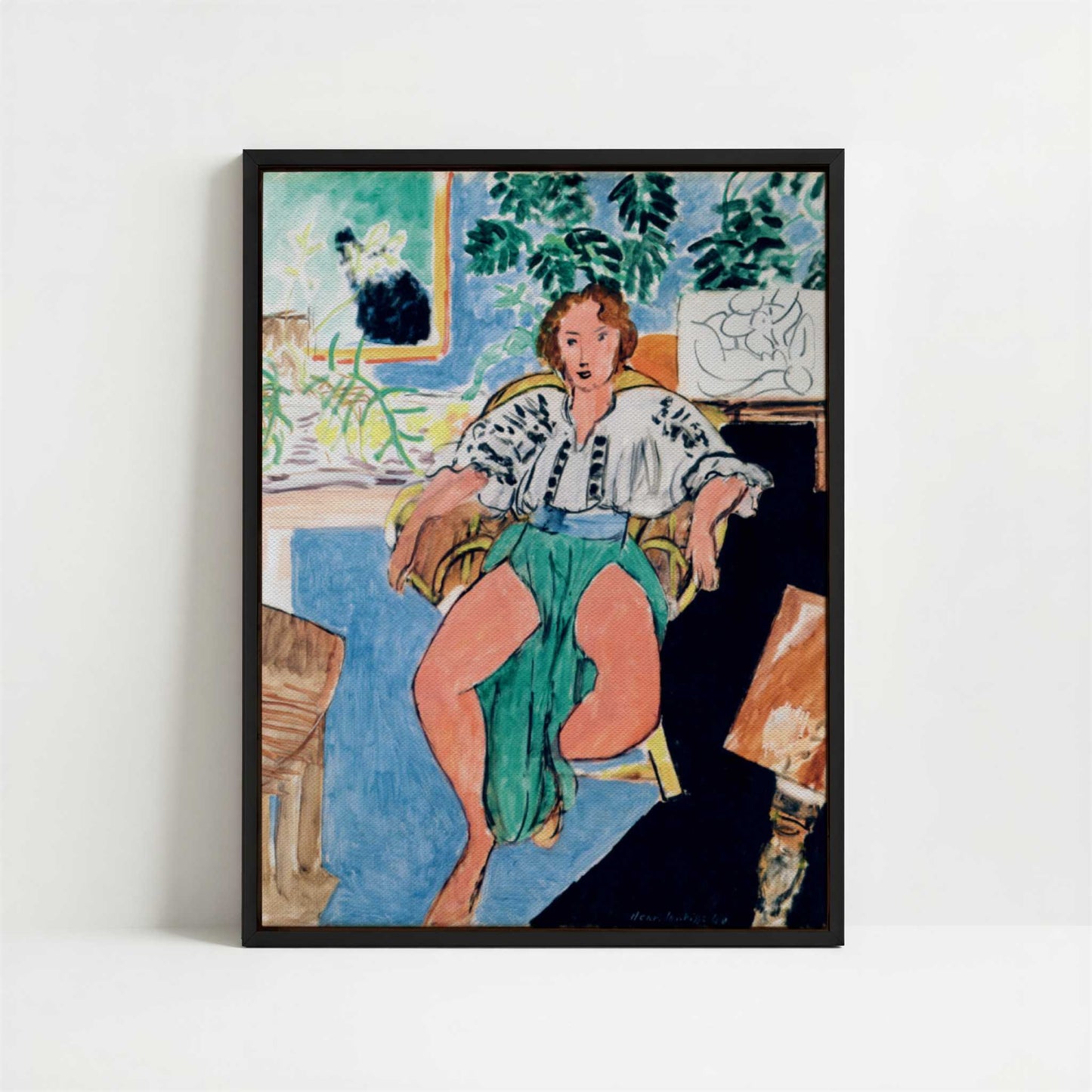 Framed Canvas - Framed canvas in black frame