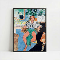 Dancer Resting (1940) by Henri Matisse – Art Print - Art print in black frame