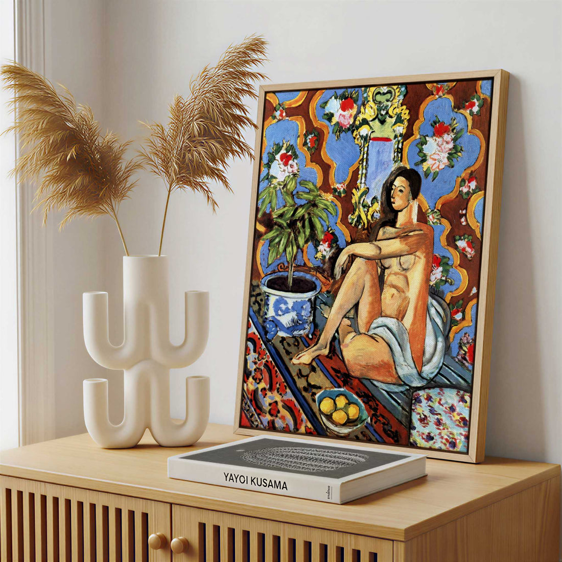 Framed Canvas - Framed canvas in a stylish interior setting