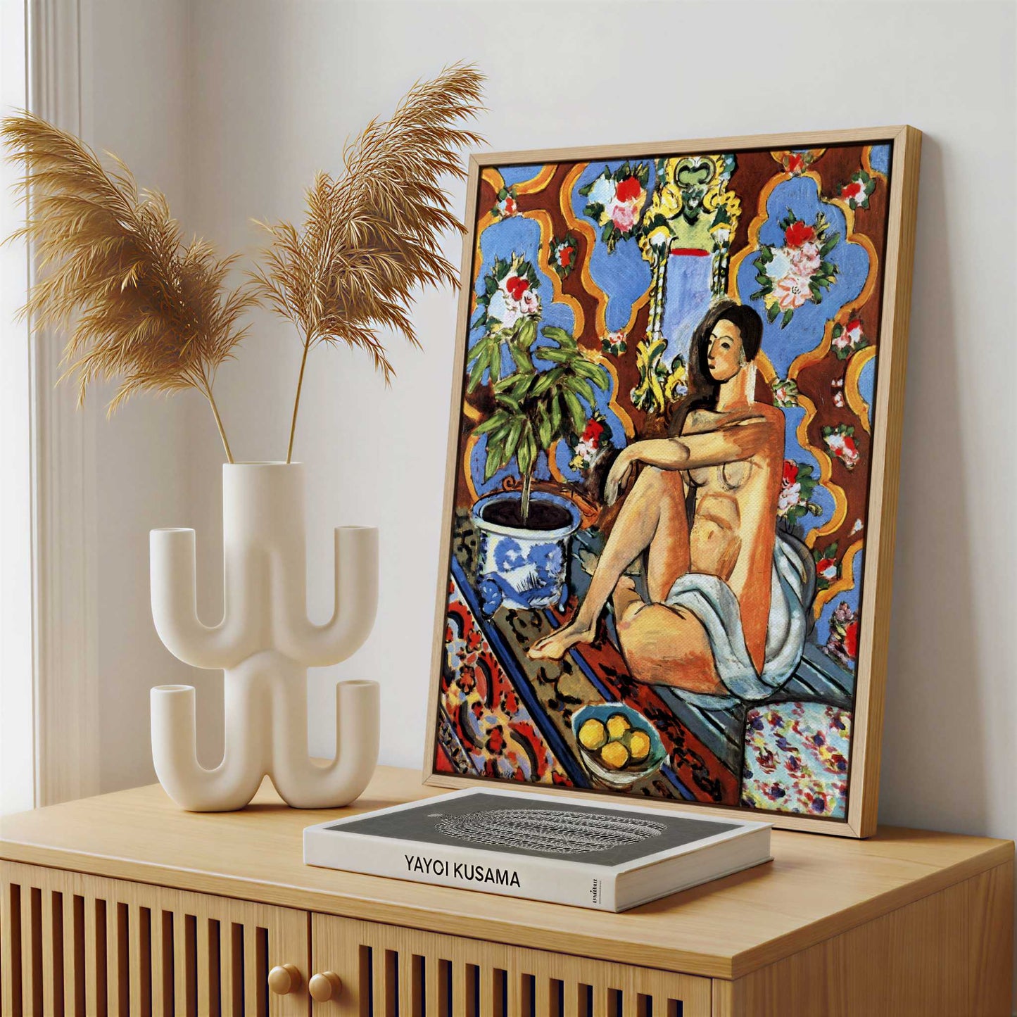 Framed Canvas - Framed canvas in a stylish interior setting