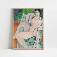 Draped Nude (1936) by Henri Matisse – Art Print - Art print in oak frame