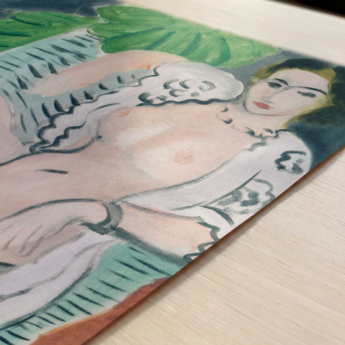 Draped Nude (1936) by Henri Matisse – Art Print - Close-up detail of the art print
