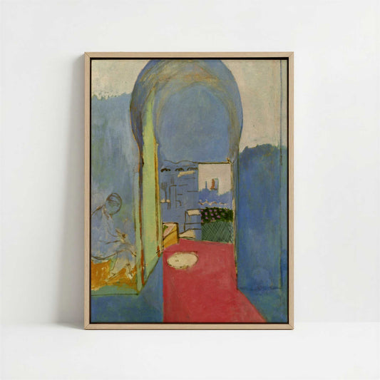 Framed Canvas - Framed canvas in oak color frame