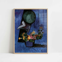 Flowers & Ceramic Plate (1911) by Henri Matisse – Art Print - Art print in oak frame