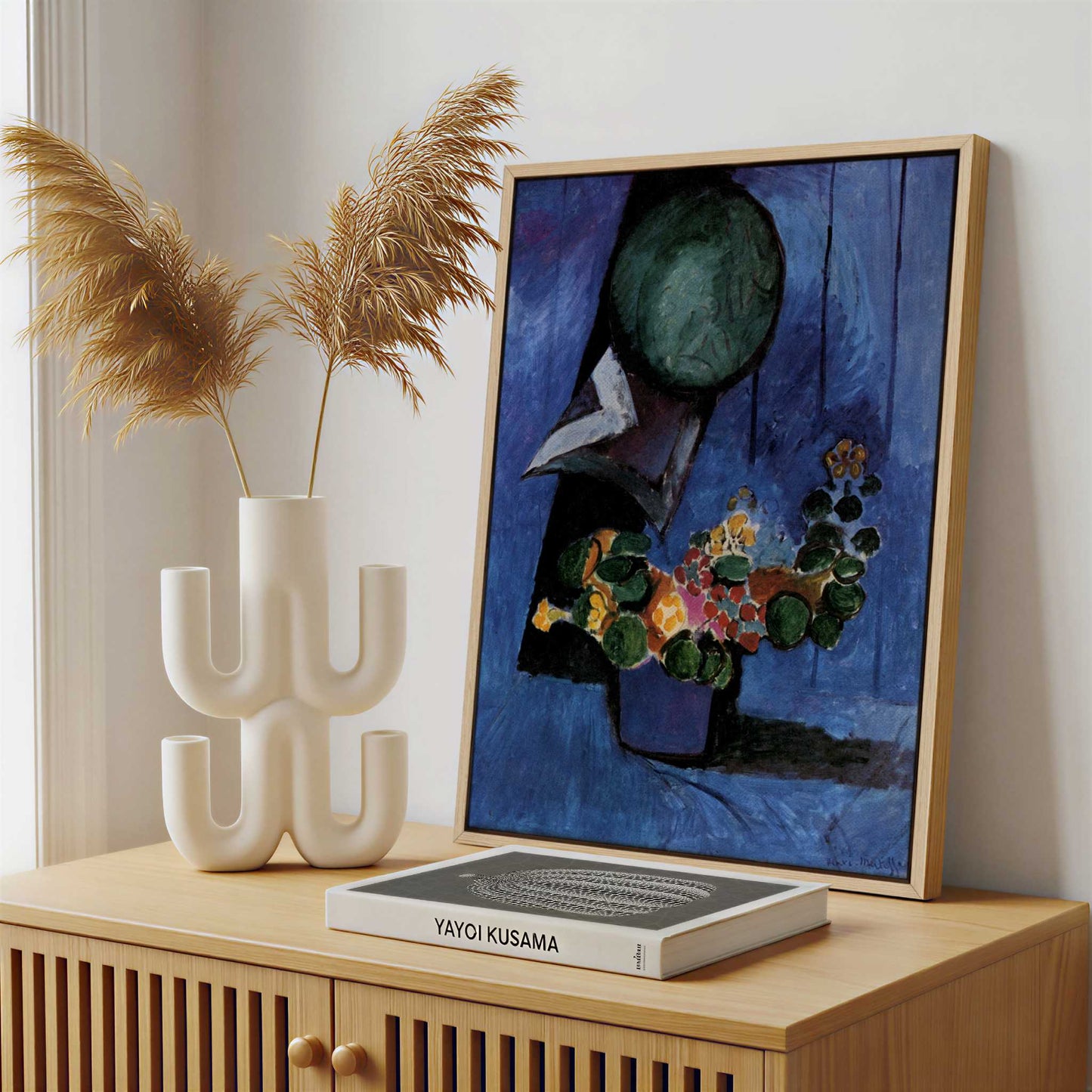 Framed Canvas - Framed canvas in a stylish interior setting