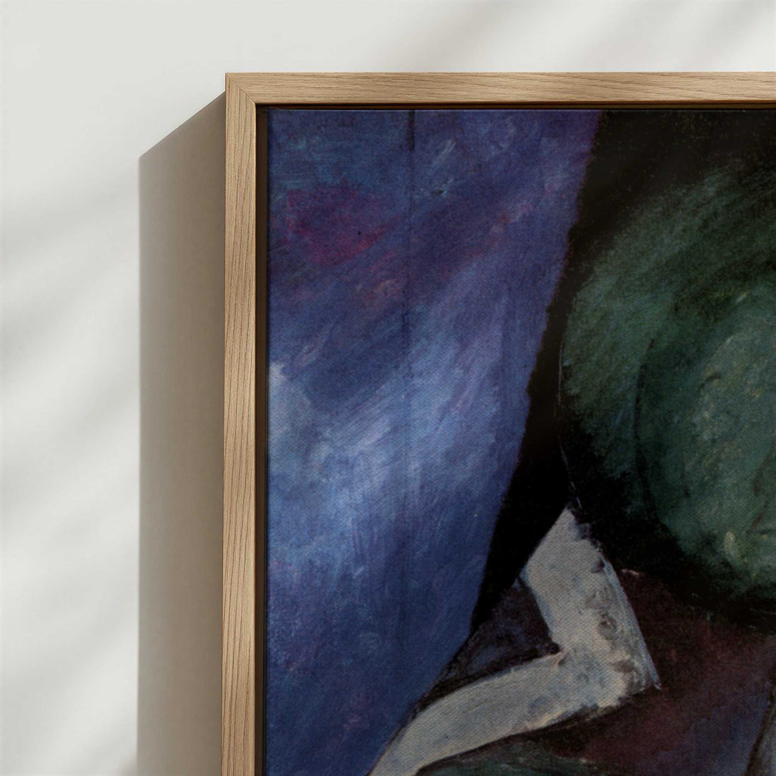 Framed Canvas - Close-up detail and texture of the framed canvas