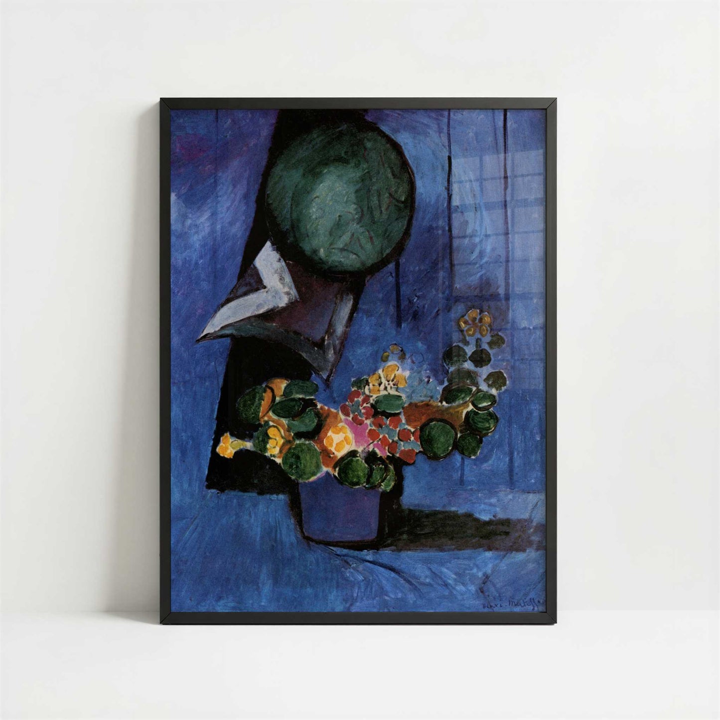 Flowers & Ceramic Plate (1911) by Henri Matisse – Art Print - Art print in black frame