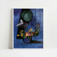 Flowers & Ceramic Plate (1911) by Henri Matisse – Art Print - Art print in white frame