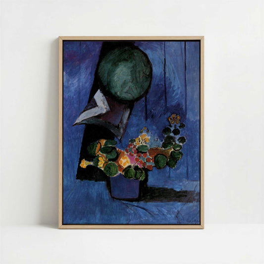 Framed Canvas - Framed canvas in oak color frame