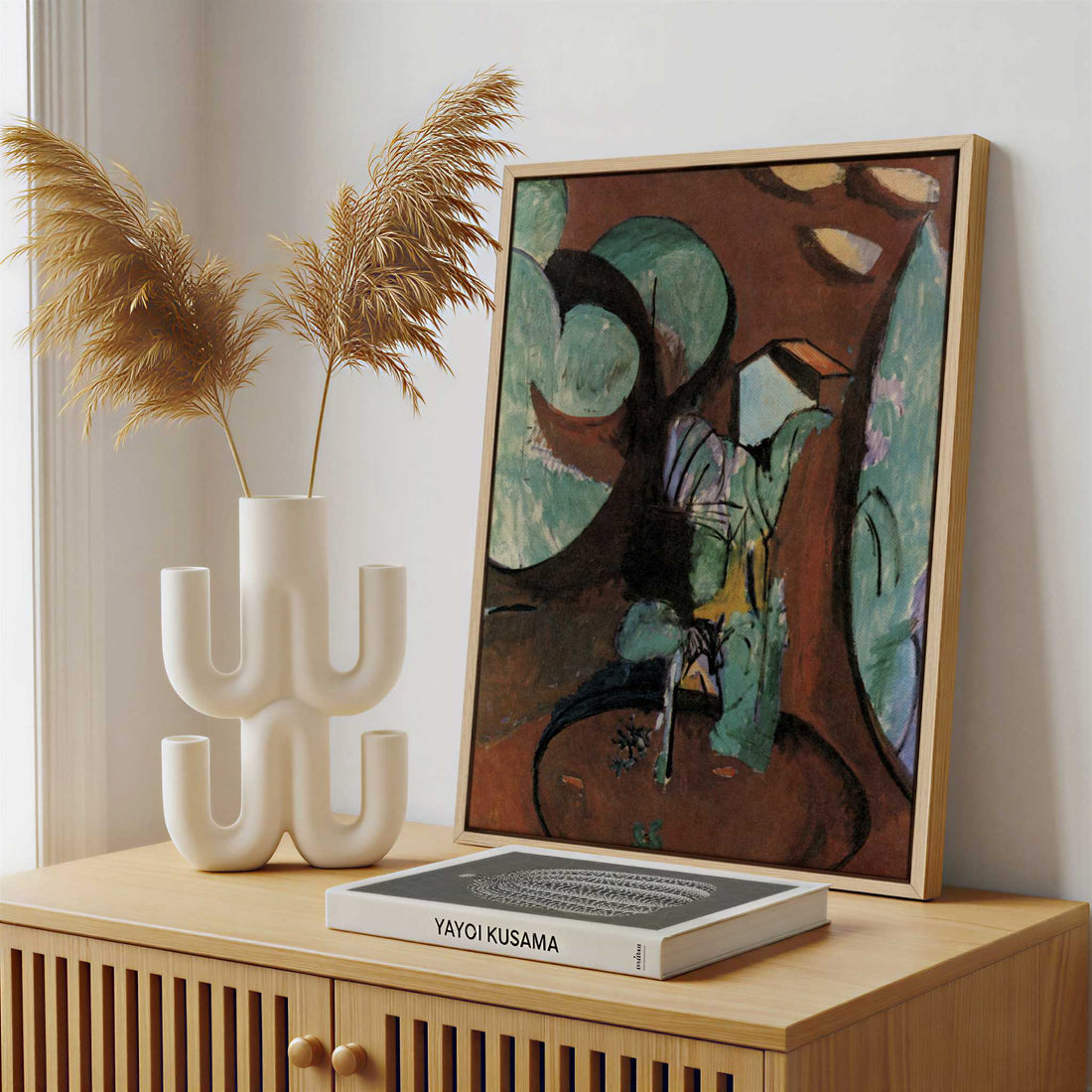 Framed Canvas - Framed canvas in a stylish interior setting
