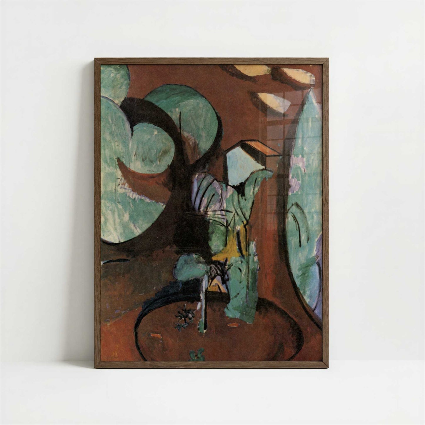 Garden at Issy (1917-19) by Henri Matisse – Art Print - Art print in dark wood frame