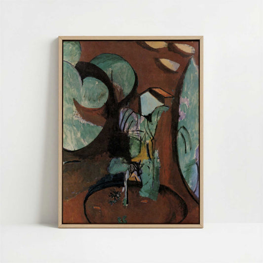 Framed Canvas - Framed canvas in oak color frame
