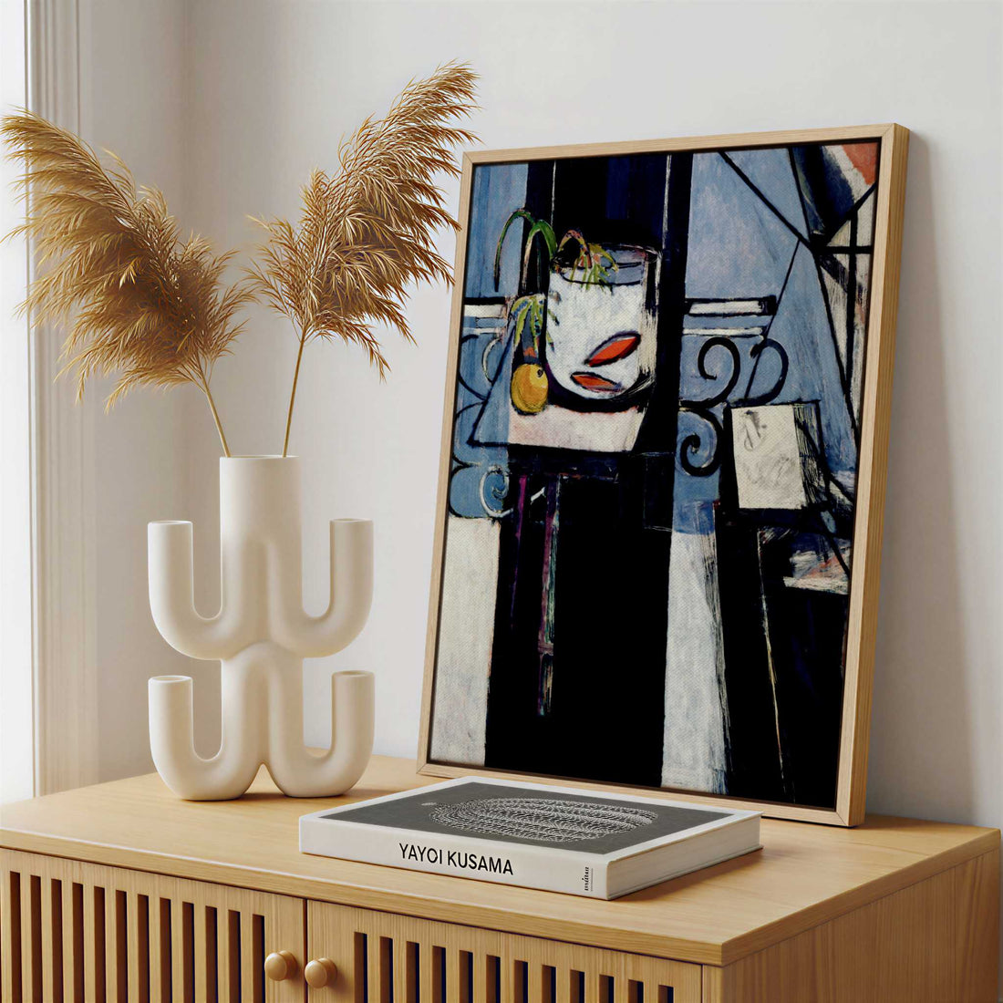 Framed Canvas - Framed canvas in a stylish interior setting