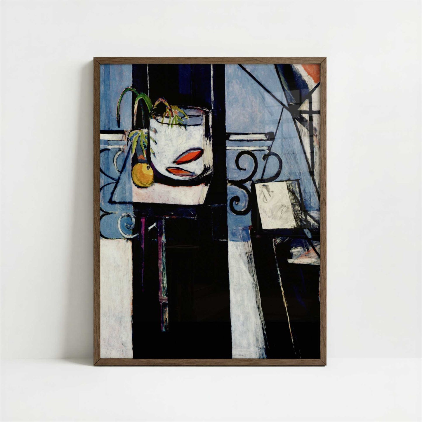 Goldfish and Palette (1914) by Henri Matisse – Art Print - Art print in dark wood frame