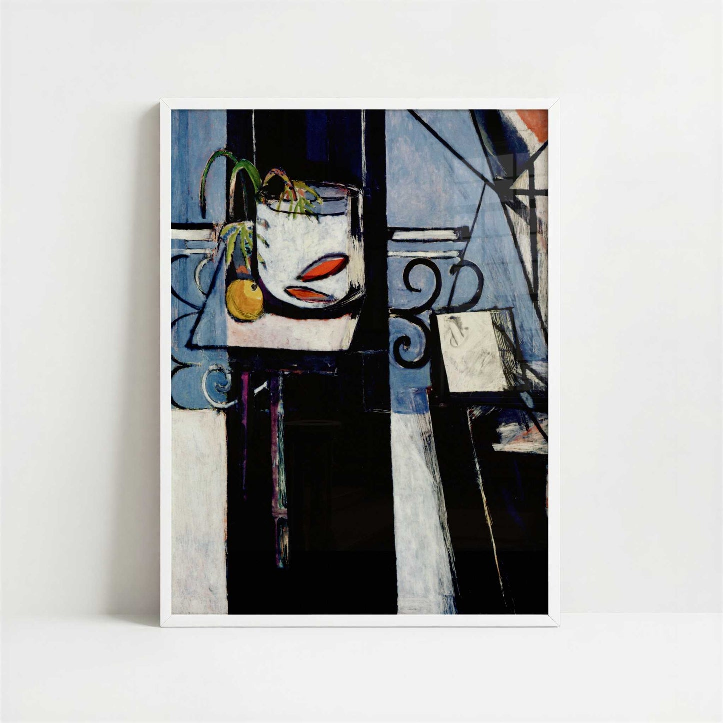 Goldfish and Palette (1914) by Henri Matisse – Art Print - Art print in white frame