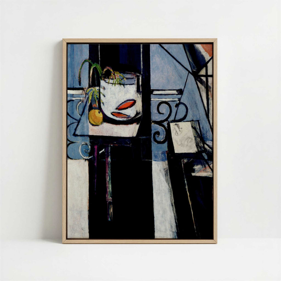 Framed Canvas - Framed canvas in oak color frame