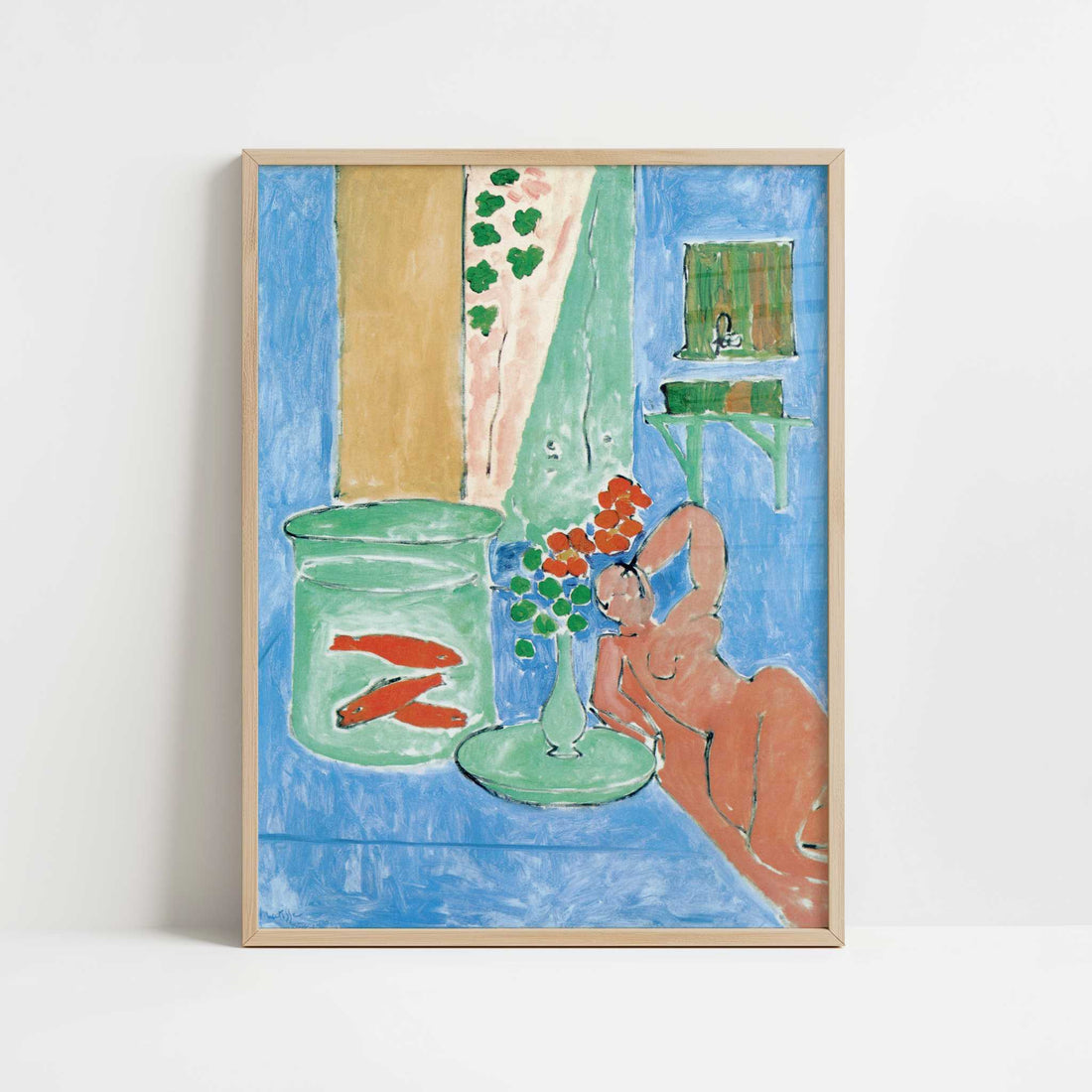 Goldfish and Sculpture (1912) by Henri Matisse – Art Print - Art print in oak frame
