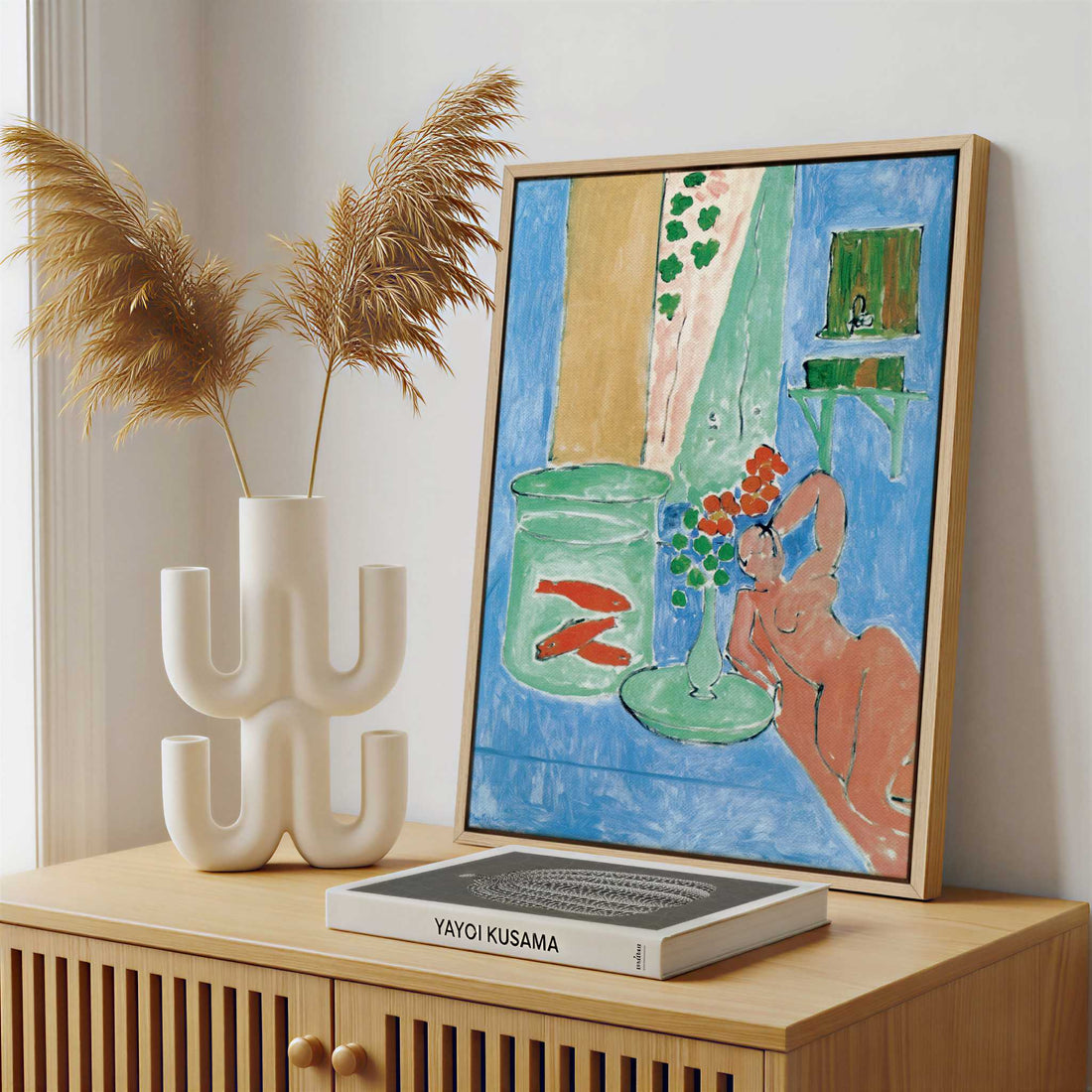 Framed Canvas - Framed canvas in a stylish interior setting