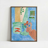 Goldfish and Sculpture (1912) by Henri Matisse – Art Print - Art print in dark wood frame