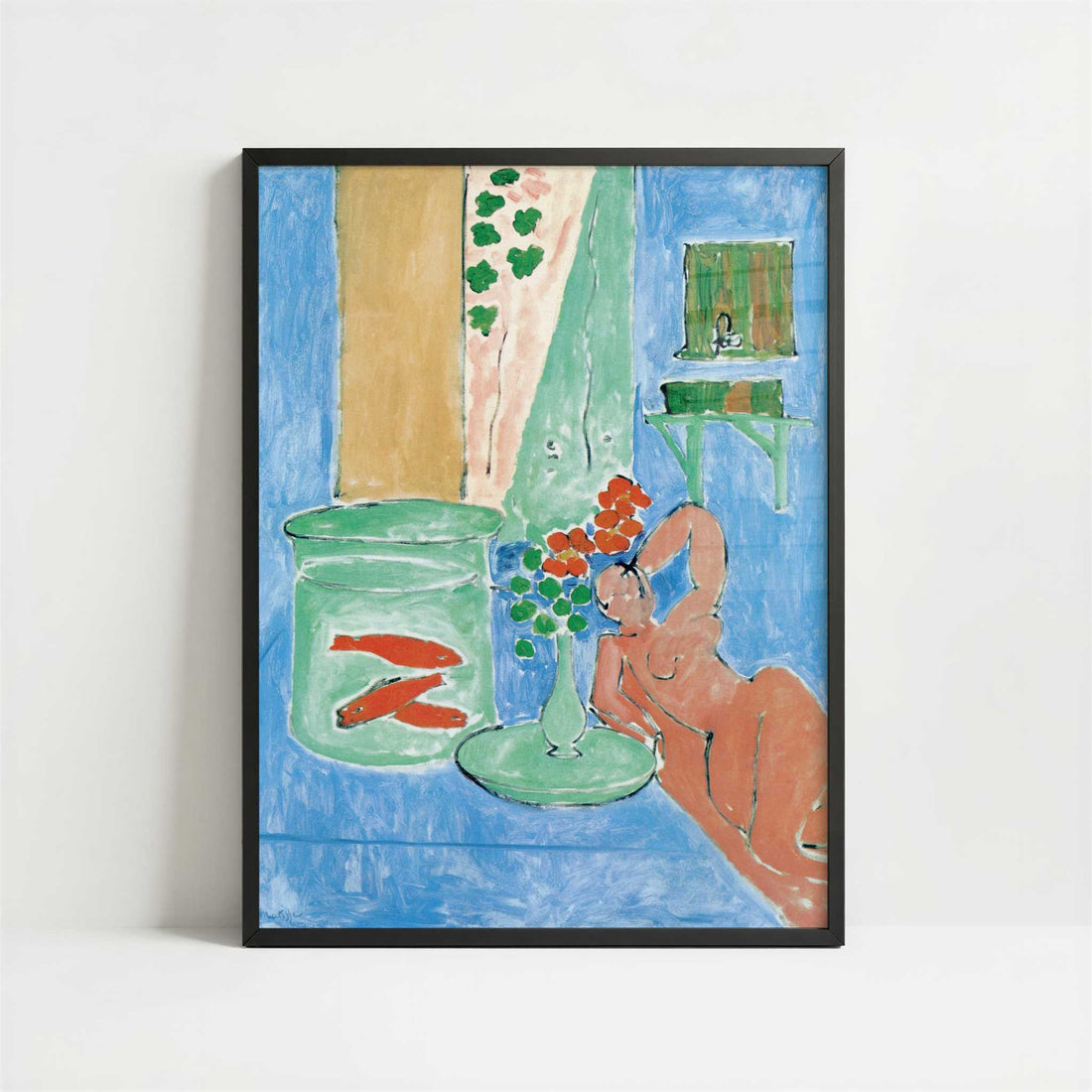 Goldfish and Sculpture (1912) by Henri Matisse – Art Print - Art print in black frame
