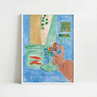 Goldfish and Sculpture (1912) by Henri Matisse – Art Print - Art print in white frame