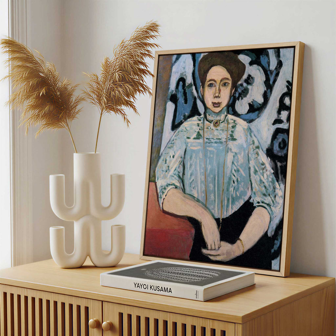 Framed Canvas - Framed canvas in a stylish interior setting
