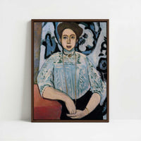 Framed Canvas - Framed canvas in dark wood color frame