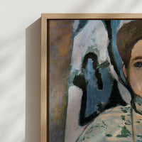 Framed Canvas - Close-up detail and texture of the framed canvas