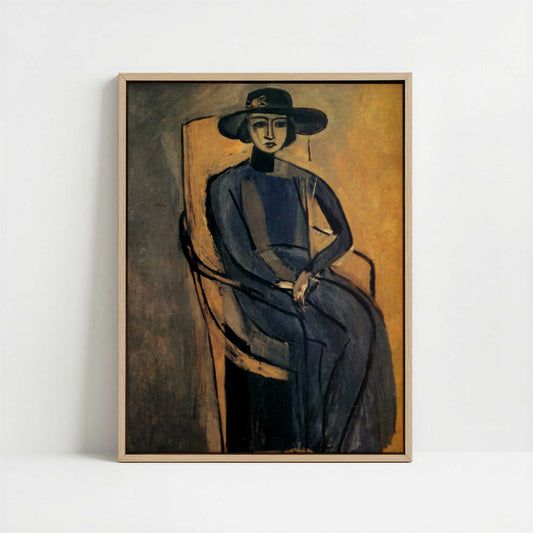 Framed Canvas - Framed canvas in oak color frame