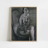 Grey Nude with Bracelet (1913) by Henri Matisse – Art Print - Art print in oak frame