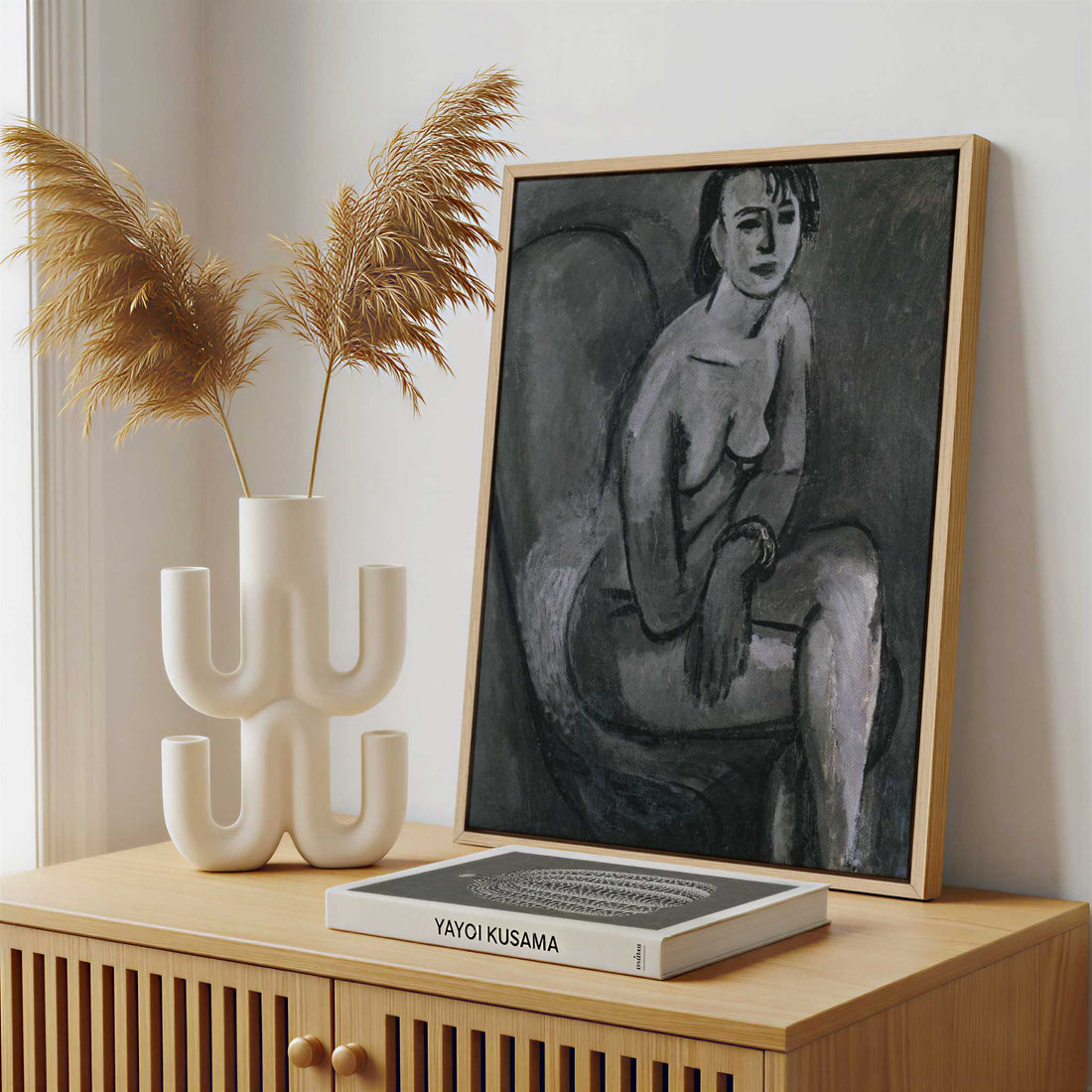 Framed Canvas - Framed canvas in a stylish interior setting