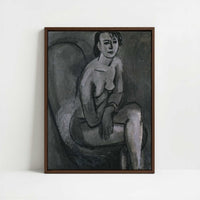 Framed Canvas - Framed canvas in dark wood color frame