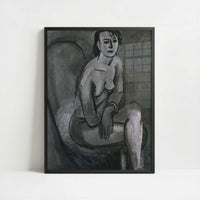 Grey Nude with Bracelet (1913) by Henri Matisse – Art Print - Art print in black frame