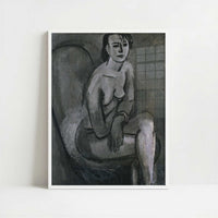 Grey Nude with Bracelet (1913) by Henri Matisse – Art Print - Art print in white frame
