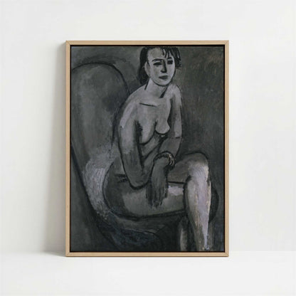 Framed Canvas - Framed canvas in oak color frame