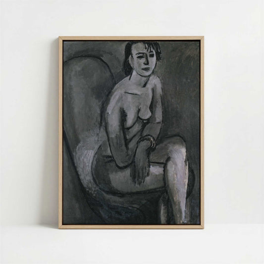 Framed Canvas - Framed canvas in oak color frame