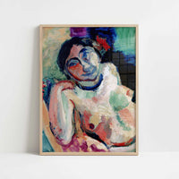 Gypsy Woman (1906) by Henri Matisse – Art Print - Art print in oak frame
