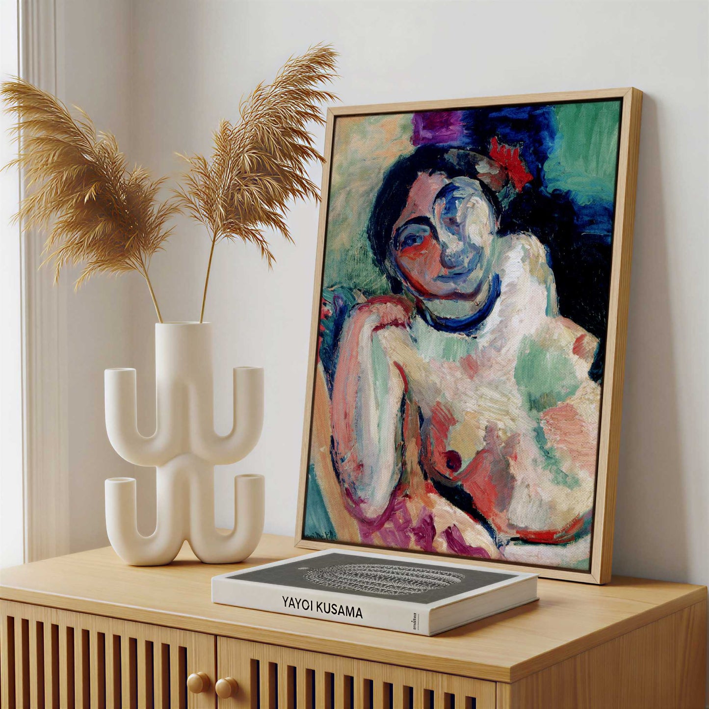 Framed Canvas - Framed canvas in a stylish interior setting