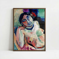 Gypsy Woman (1906) by Henri Matisse – Art Print - Art print in dark wood frame